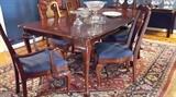 Mahogany dining table with 6 chairs