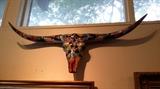 Hand painted ceramic longhorn (from Mexico)