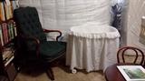 Upholstered office chair, bassinet