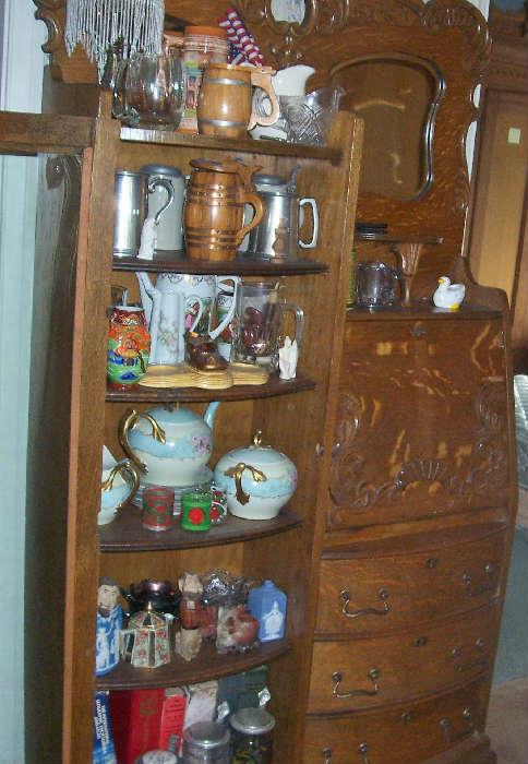 NICE SIDE BY SIDE FILLED WITH ANTIQUE AND VINTAGE SMALL ITEMS!