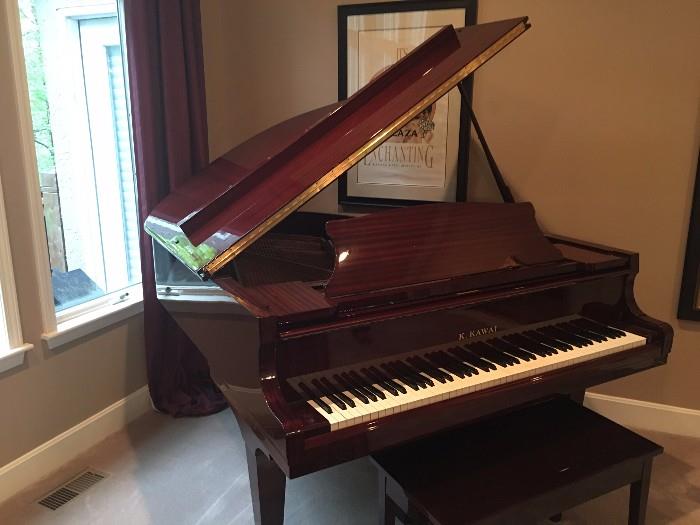 1997 Kawai RX2 Classic Grand Piano ~ Sapele Mahogany, One Owner, Moved Only Once in it's Life, Has Original Paperwork!