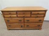 Maple dresser. Goes with mirror and chest of drawers in this same auction.
