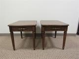 Solid wood end tables.