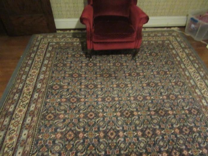 Bedroom knotted rug