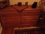 70s oak 6 drawer dresser