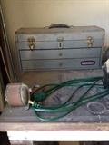 tools, sander, levels, cords, saw, work bench
40s art deco pencil sharpener
