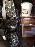 4 mid-century modern 60s floral paisley chairs