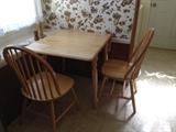 pine table and chairs
