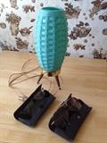 50s mid-century modern atomic lamp and mens 70s sunglasses