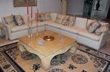 Sectional, Coffee Table, Rug, Decorative