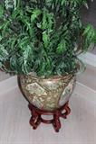 Potted Plant in Decorative Urn & Stand