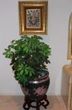 Plant, Decorative, Large Pot and Stand