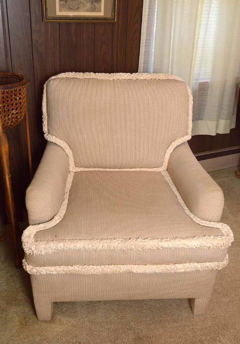 Neutral Upholstered Armchair