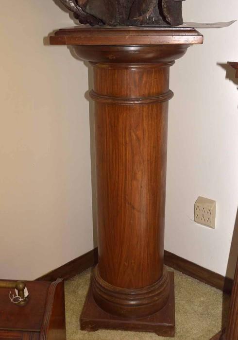 Antique Oak Display Pedestal