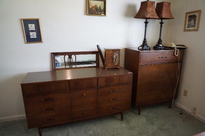 Mid Century Chest and matching dresser