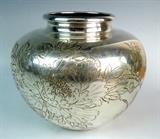 Japanese Sterling Silver Vase