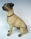 Rare Size Terra Cotta Jack Russell Dog . C.1900