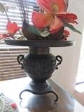 Vintage Japanese Bronze Usubata Flower Vase