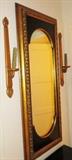 Gold leaf Wall Mirror, Wall Sconce 