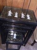 Mother of pearl nesting tables