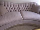 Hollywood Regency fringed sofa 