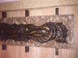 Serpent carved wall hanging 