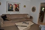 Thayer Coggin Sofa and Stone Coffee Table