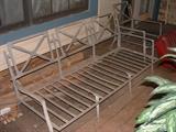 vintage metal outdoor sofa
