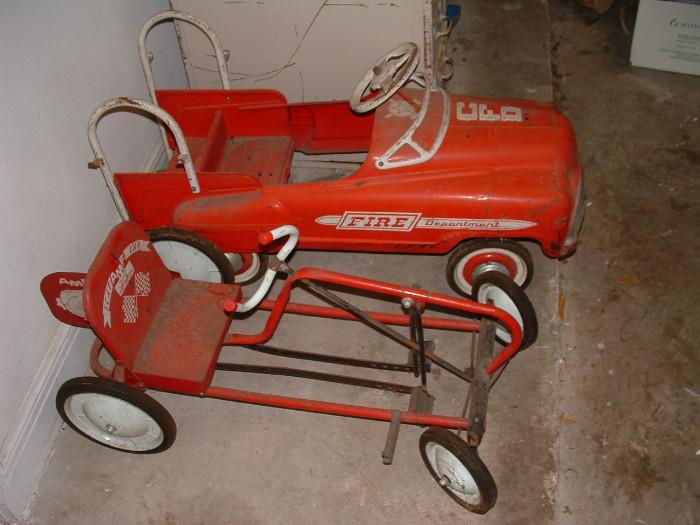 vintage pedal cars - Fire engine style is SOLD