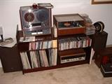 Vintage stereo, cd's and hispanic records