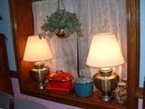 Vintage cookware and lamps