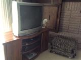 Tv and cabinet