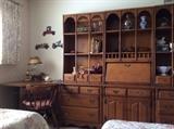 MCM bedroom set with twin beds that convert to bunk beds