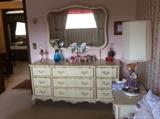 Girls' antique white bedroom set