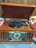 Reproduction record player by Crosley, with box