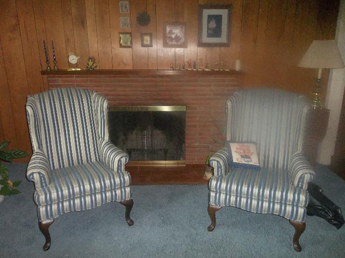 Great clean wing back chairs