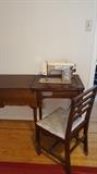 Antique Sewing Machine with Chair