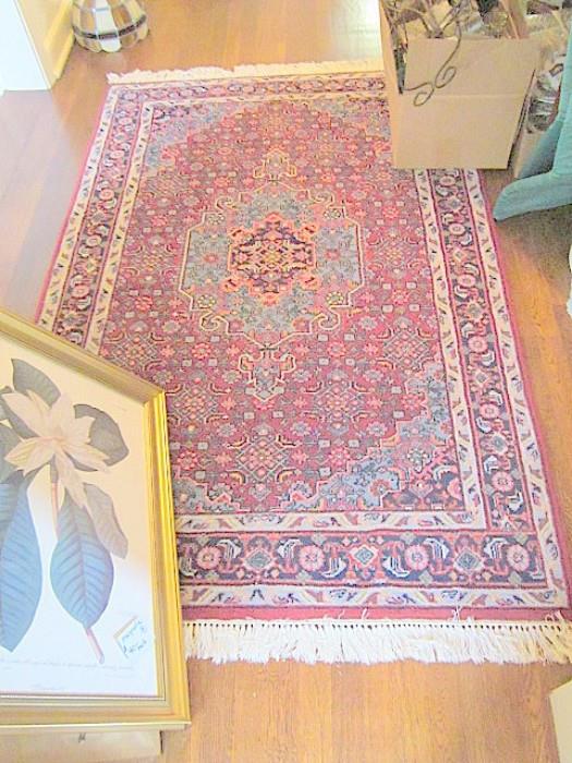 Handmade wool Persian rug.