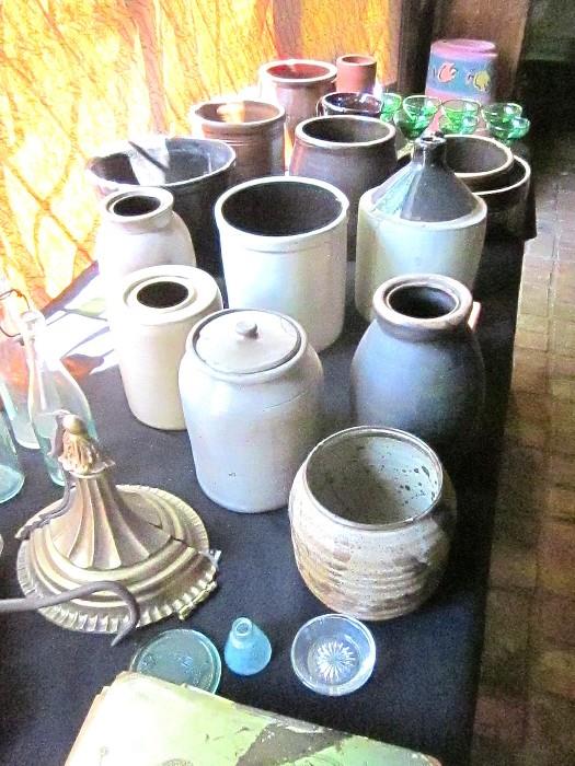 some of the crocks & jugs pottery.