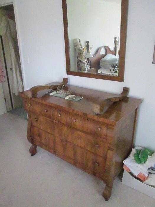 30's chest of drawers, mirror supports unmounted.