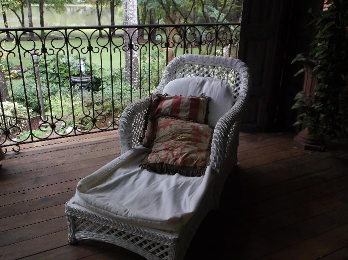 Wicker chaise lounge (there are two)