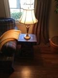 lamp - side table - books - furniture - livng room