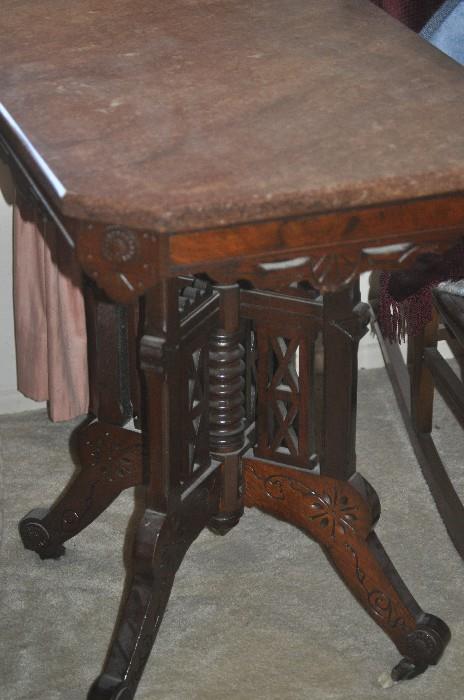 MARBLE TOP OCCASIONAL TABLE