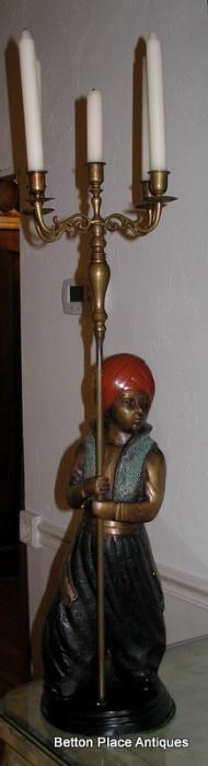 Blackamour Nubian Fugural Lamp