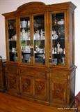 Vintage Bernhardt walnut china hutch