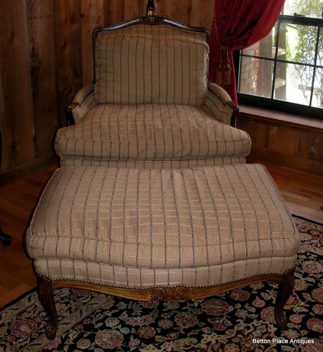 Wonderful larger Armchair with matching ottoman