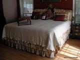 King size bed with gold gilt Bronze Headboard