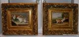 Two Contemporary Rabbit oil paintings
