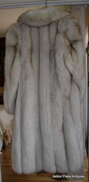 Back of the Blue Fox Fur Coat