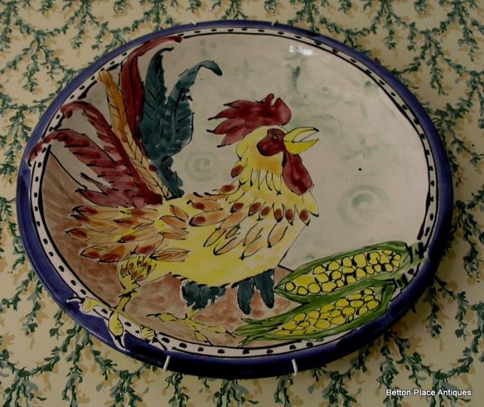 Vintage Italian Rooster Plaque
